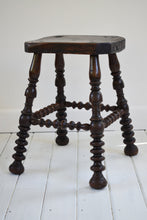 Load image into Gallery viewer, Antique bobbin turned stool 