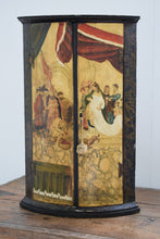 Load image into Gallery viewer, Antique painted corner cupboard 